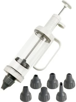 Bestes Angebot 🔔 Backformen & -zubehör Dr. Oetker Garnierspritze Mit Zubehör In Weiß/ Grau - 200 Ml Günstig Kaufen 🔔