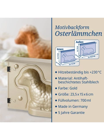 Am billigsten 💯 Backformen & -zubehör Dr. Oetker Mini Osterlamm Backform Aus Der Serie Goldiges Ostern Günstig Kaufen 🎉 2 Am billigsten 💯 Backformen & -zubehör Dr. Oetker Mini Osterlamm Backform Aus Der Serie Goldiges Ostern Günstig Kaufen 🎉 – Bild 2