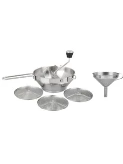 Brandneu 💯 Küchenhelfer Dr. Oetker Passiergerät Mit Trichter, 3 Lochscheiben Und Siebeinsatz Günstig Kaufen 🛒