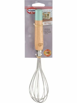 Bestes Angebot 🌟 Küchenhelfer Dr. Oetker Schneebesen "Retro" In Natur/ Mint - (L)26,5 Cm Günstig Kaufen ⭐